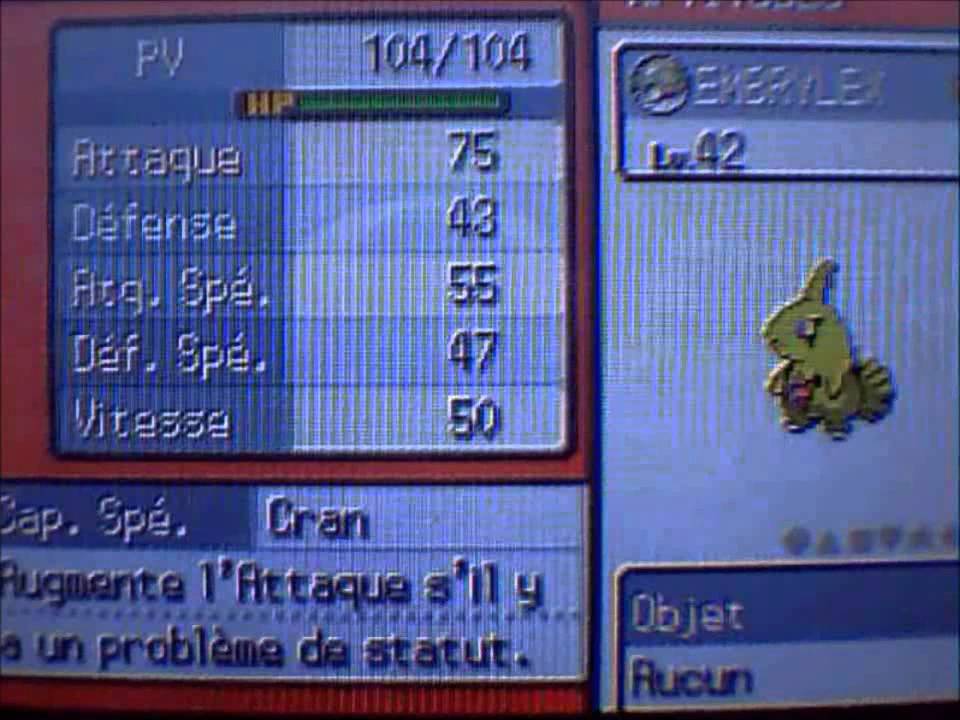 ★N°27★ [Safari Zone] Embrylex Chromatique / Shiny Larvitar (2118 Rencontres) {HeartGold}