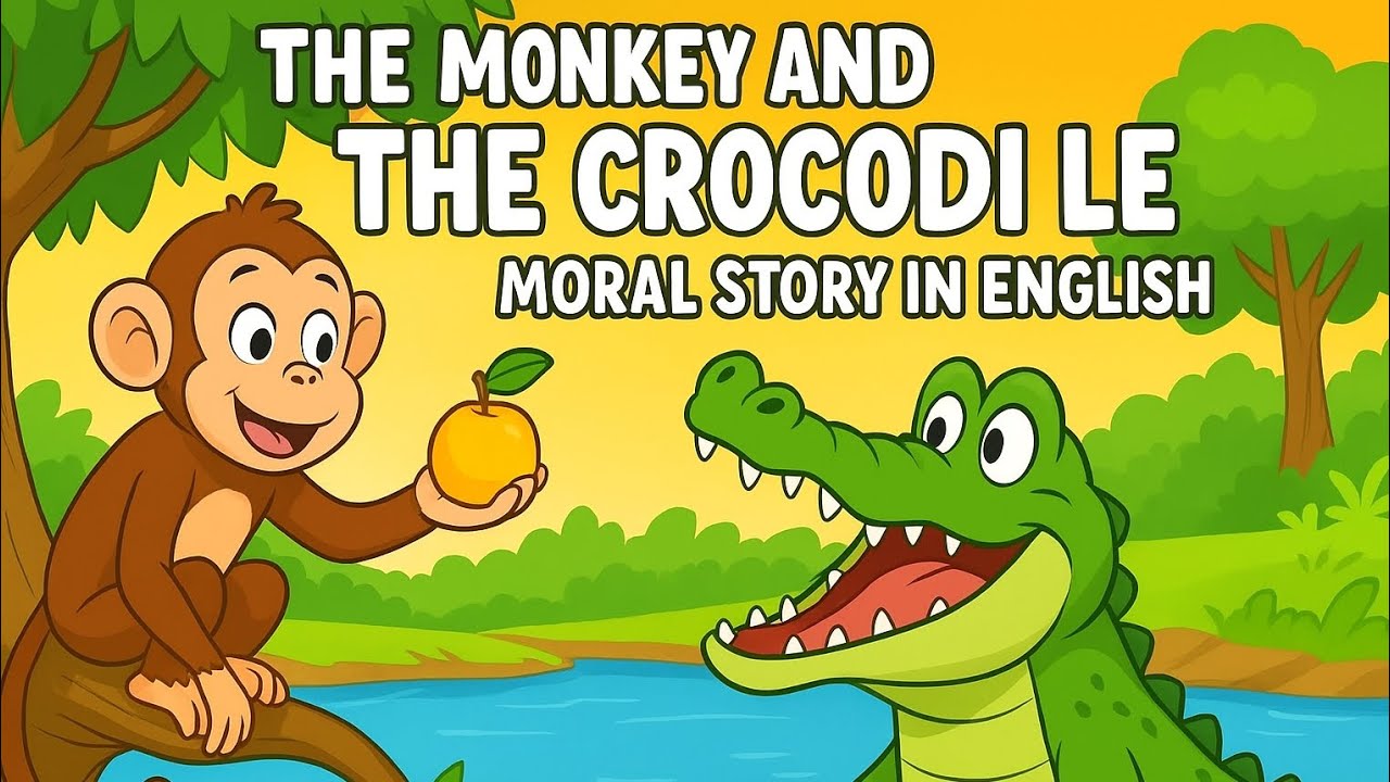 The Monkey 🐒 and the Crocodile 🐊| kids stories| Stories in English 