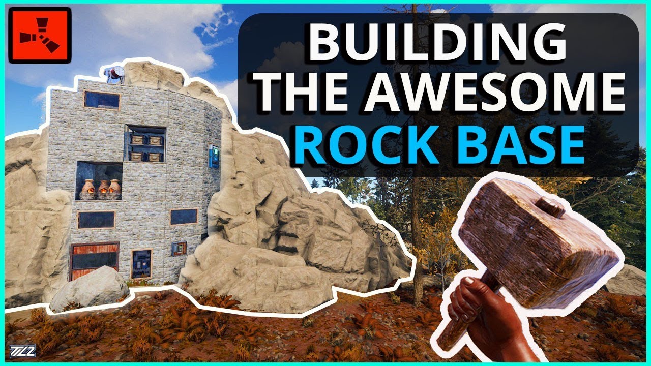 Building The AWESOME ROCK BASE on DAY ONE! Rust Solo Survival Gameplay Ep1