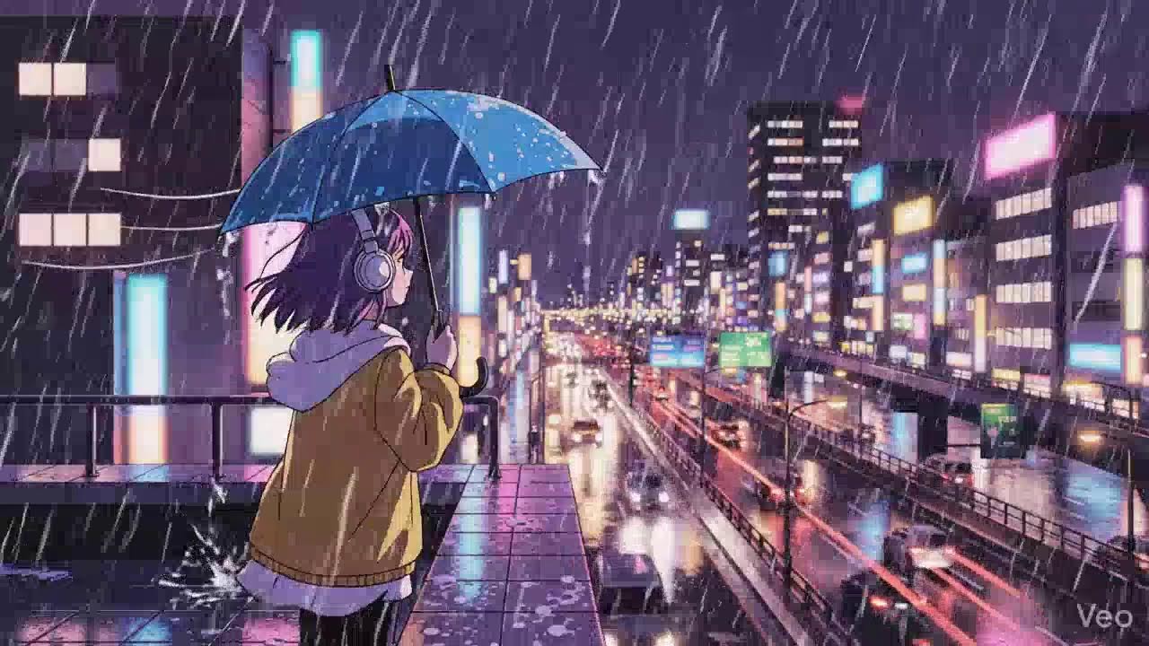 Rainy Night Lofi 🌧️ Japanese Neon City | Chillhop Study Beats