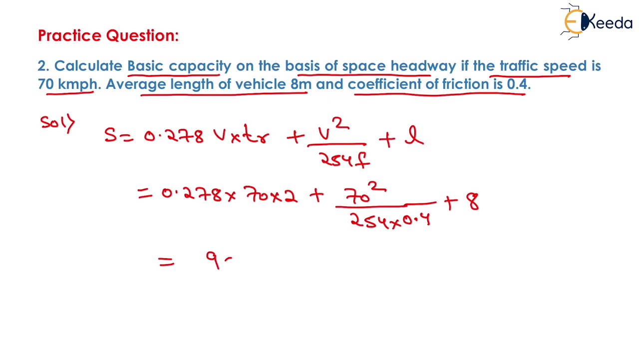 2nd Numerical of Basic Capacity - Traffic Engineering - Transportation Engineering - I