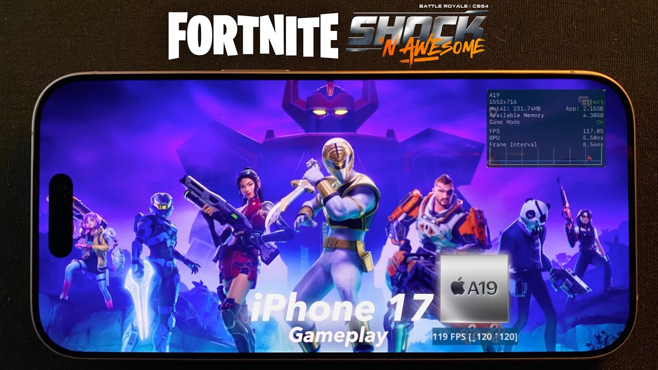 Chapter 6 Fortnite on iPhone 17 Performance Test - All Graphic Settings + 120 FPS (NO CLOUD)