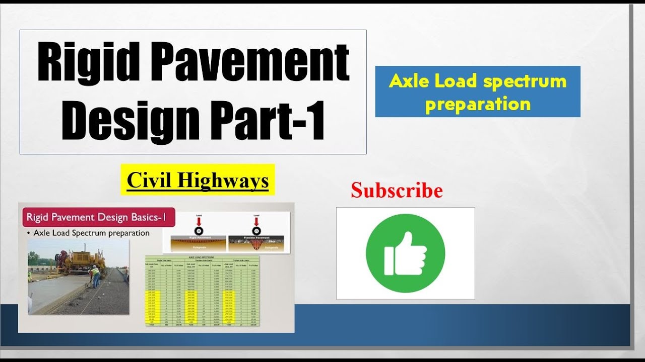 Rigid Pavement Design Part-1 || Axle Load spectrum preparation|| Civil Engineering || Highway Works.