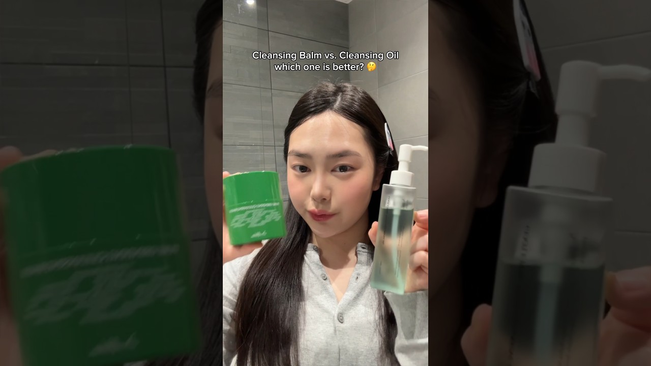 Cleansing balm vs. Cleansing oil #skincare #skincaretips #doublecleansing #koreanskincare #kbeauty