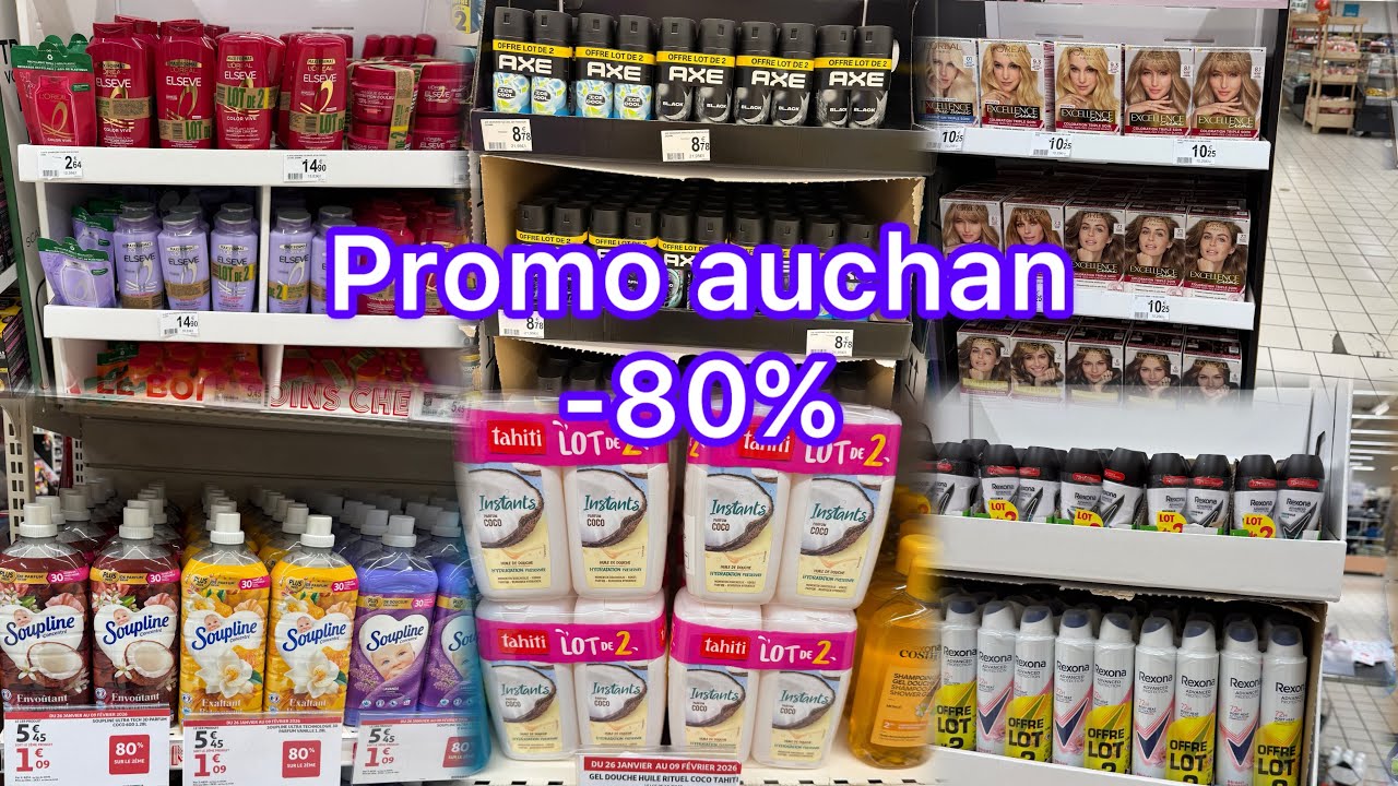 تخفيضات خيالية اليوم عند auchan-80%👌كوسميتيك والملابس راهي برومو تهبل اليوم👌ديري سطوك تاعك عند اوشون