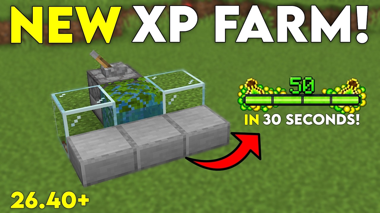 BEST NEW XP Farm for Minecraft Bedrock 26.40+!