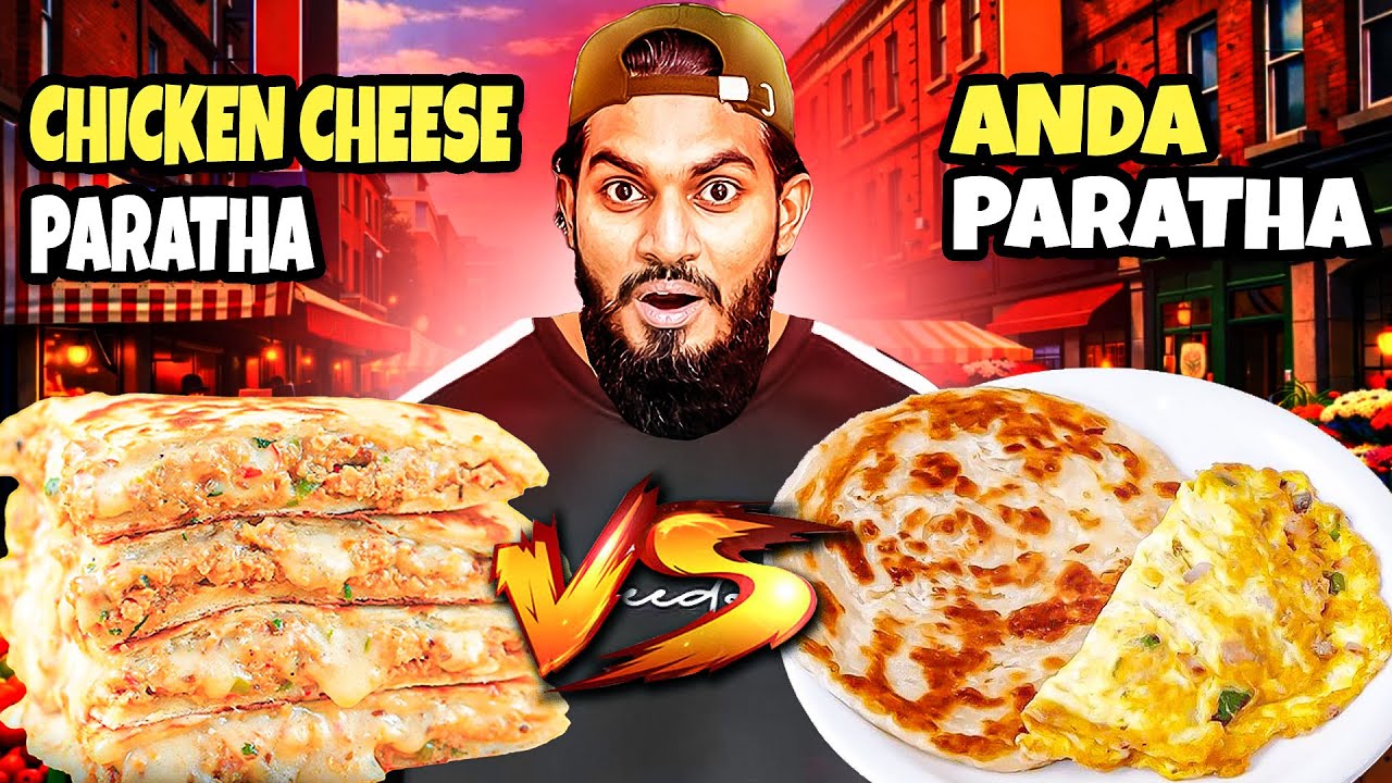 Chicken Cheese Paratha VS Anda Paratha 😱 | Karachi Street Food Battle | Best Breakfast Ever?