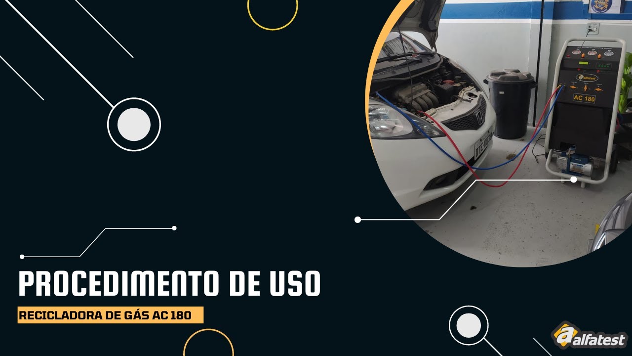 Como funciona a recicladora de gás ar condicionado - Alfatest AC 180