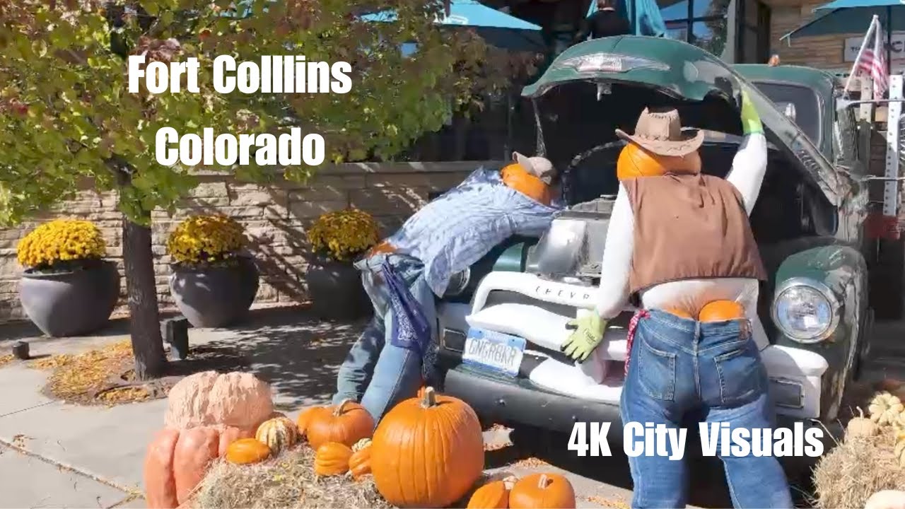 Fort Collins Colorado 4K Walking Tour | Relaxing Fall Scenery and Sounds #4k #walkingtour