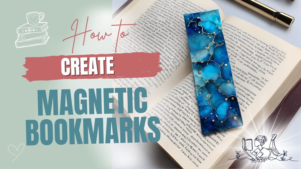 Alcohol INK Magnetic BOOKMARKS