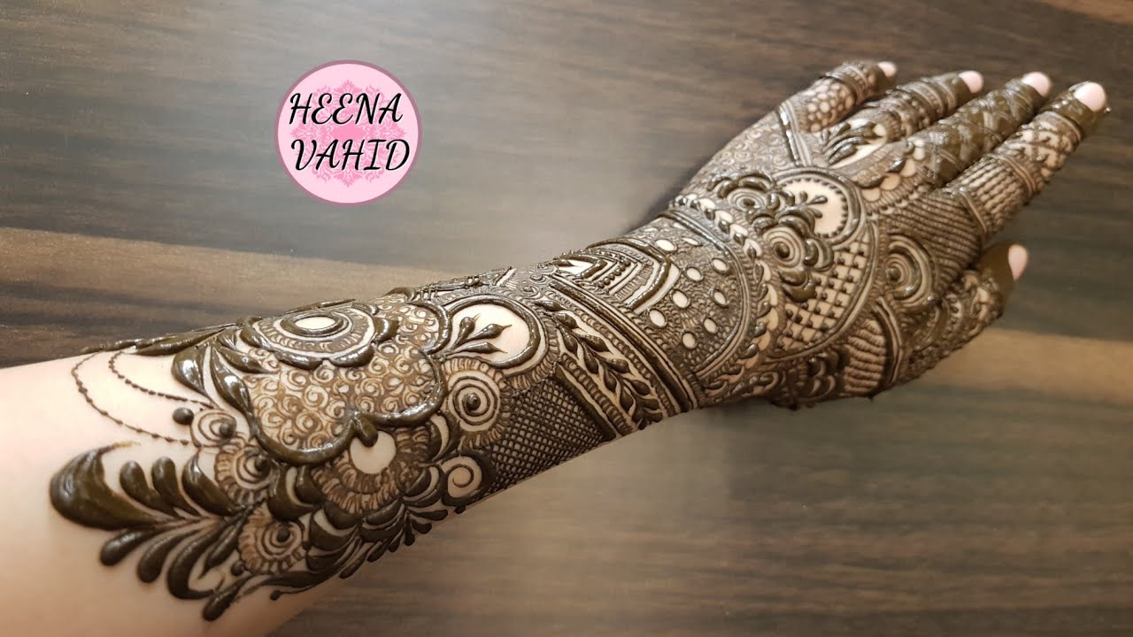 Heavy Thick Bridal mehndi design for back side 2021 | Heena Vahid.