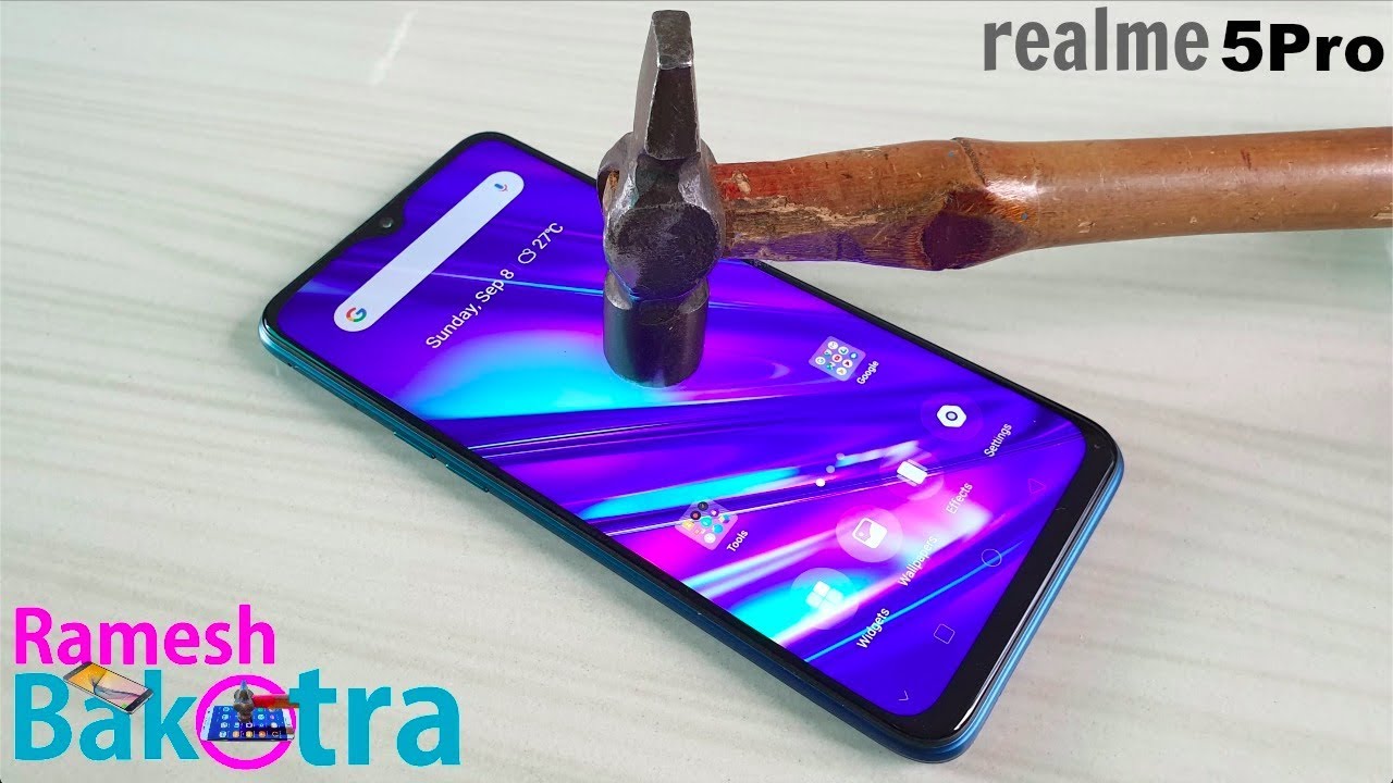 Realme 5 Pro Screen Scratch Test Gorilla Glass 3