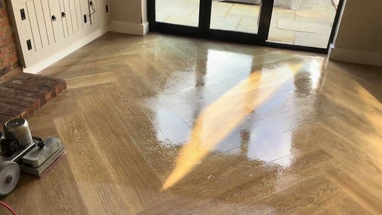 Karndean Herringbone Flooring - Deep Cleaned - Sealed