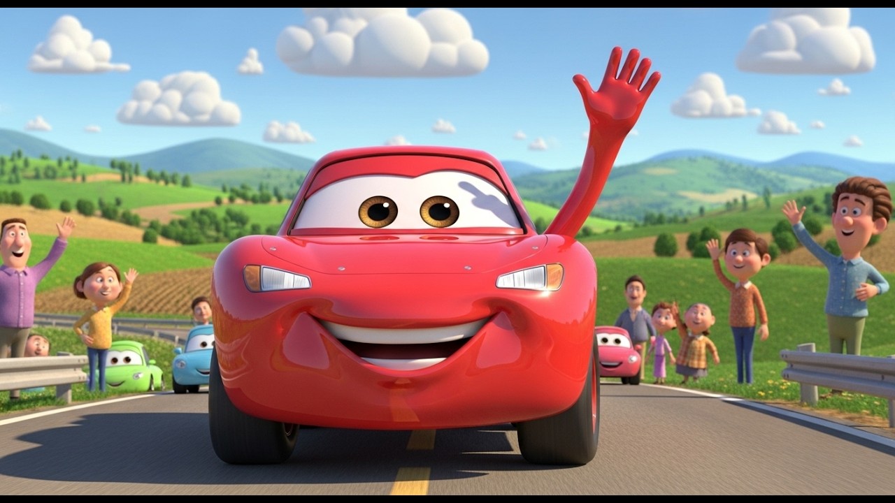 Driving in My Little Red Car | Car Song for Kids | Nursery Rhymes & Vehicle Songs