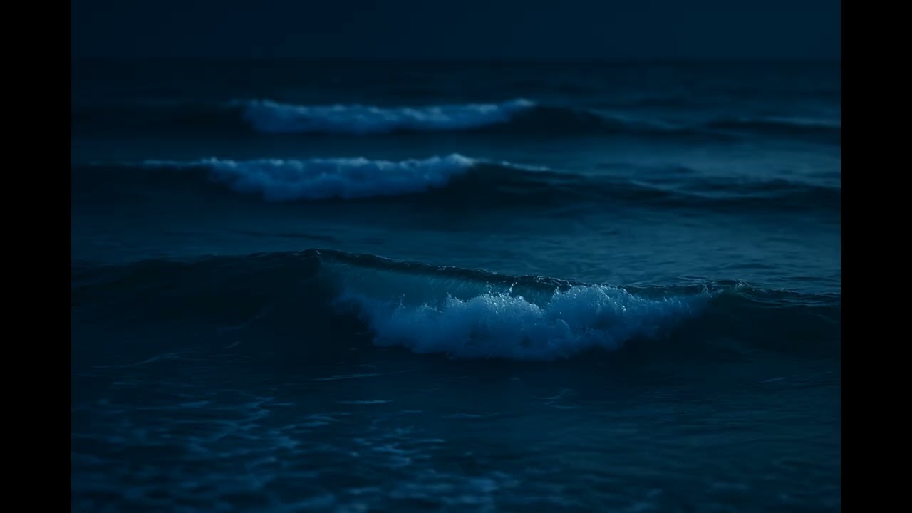 Ocean Waves at Night for Deep Relaxation | Gentle Sea Sounds to Wind Down Before Sleep