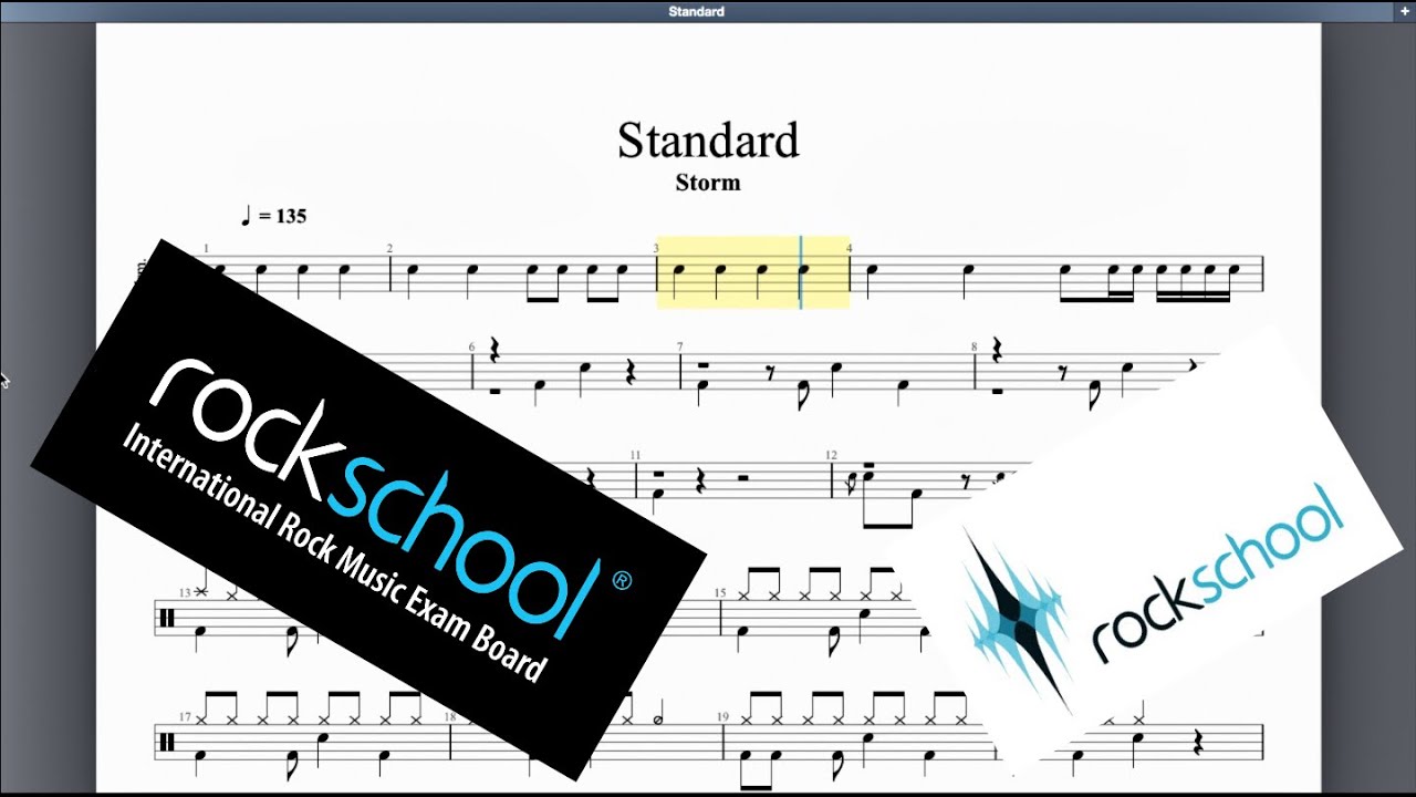 Standard Rockschool Grade 3 Drums