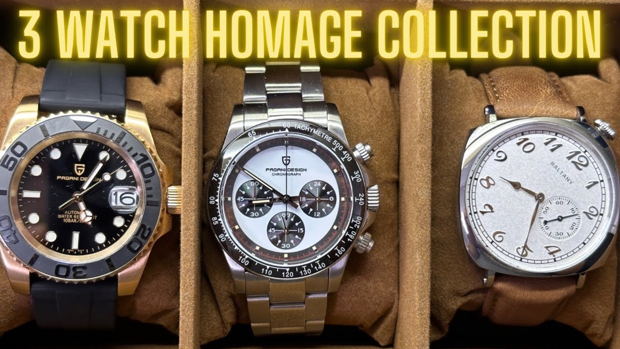 Three watch homage collection (2x Pagani and 1x Baltany)