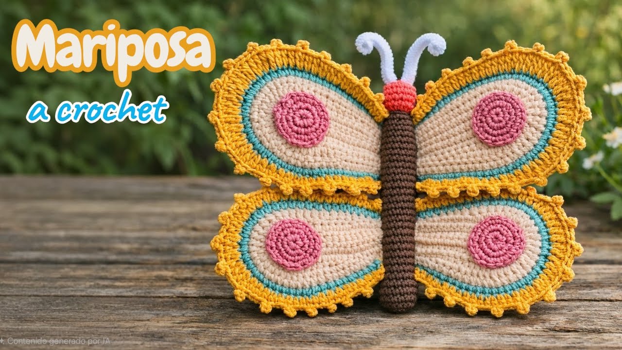 🦋 COMO TEJER UNA MARIPOSA A CROCHET 🦋💛 | Teje un Amigurumi Fácil, paso a paso, Capullos Accesorios 😍