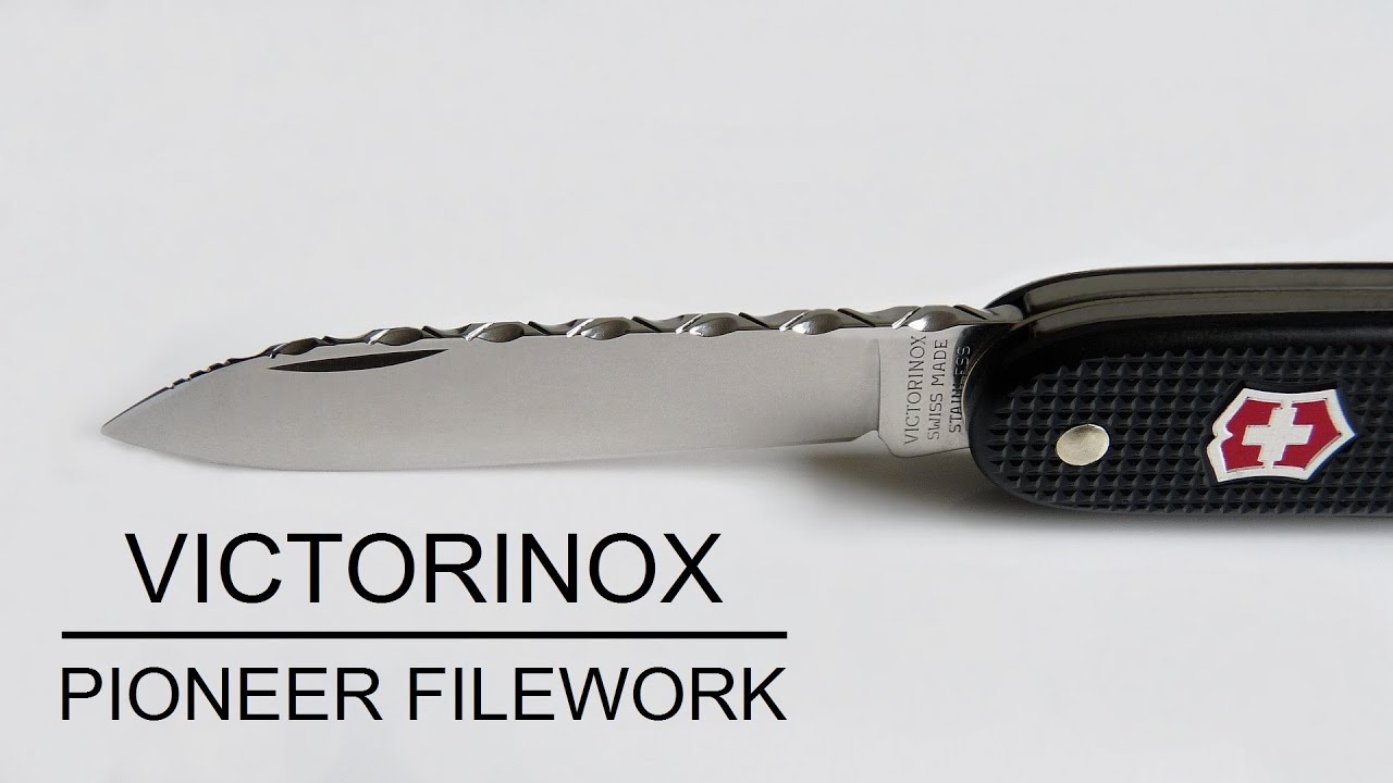 Victorinox Swiss Bianco Pioneer Filework (Tom Stratton) - Schwarze Alox Pionier Modelle Teil 4