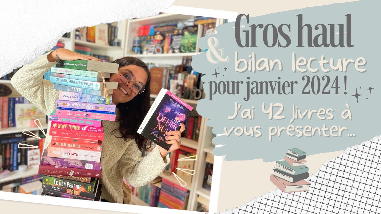 J'ai 42 livres à vous présenter dans mon haul / bilan de janvier 2024 ! 🤭📚