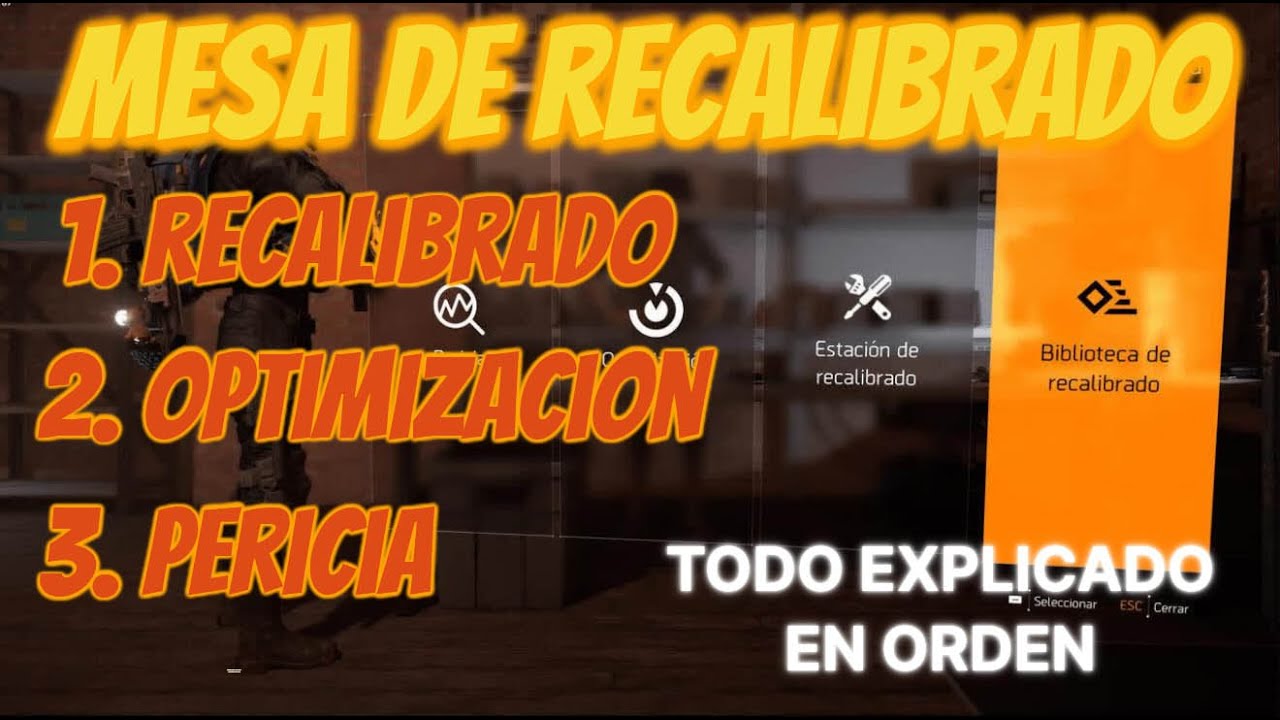 The Division 2. Recalibracion, Optimizacion y Pericia. Toda la mesa explicada.
