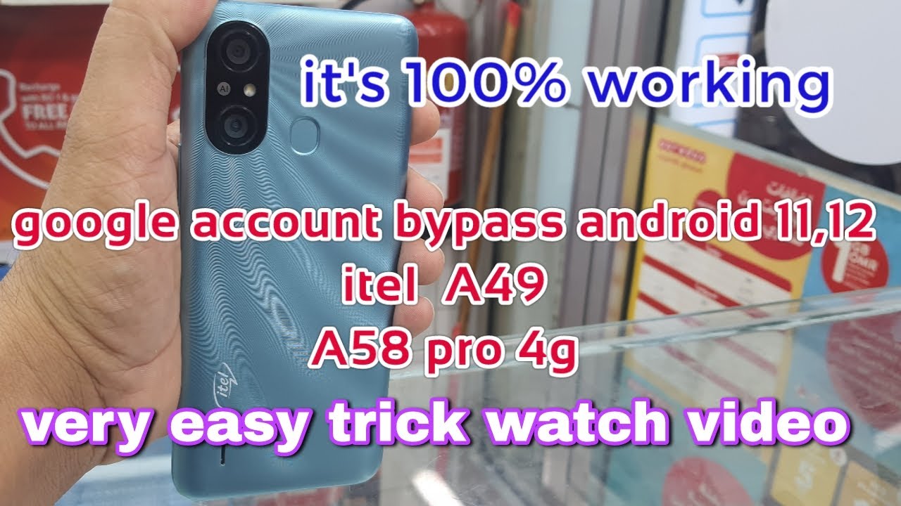 Itel A49 and all itel models hard reset and google account bypass android 11,12  2022 security