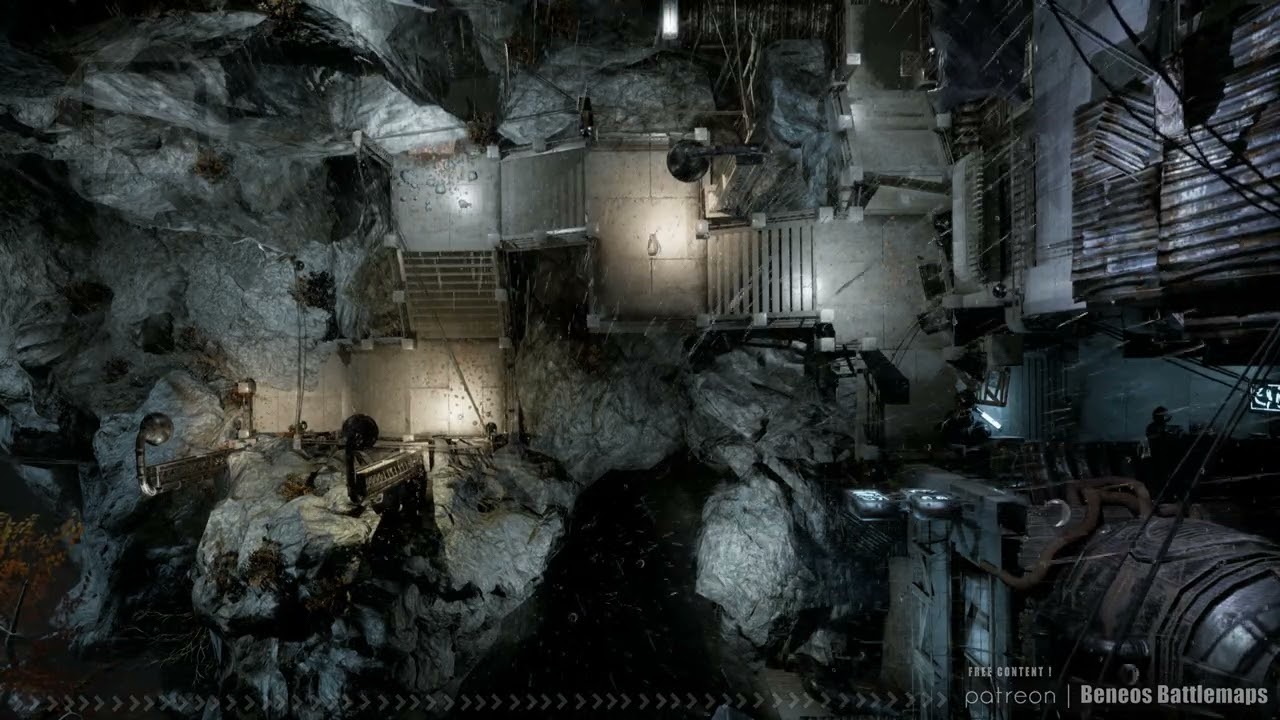Cyberpunk Slum 1 | Battlemap Demo | Beneos Animated RPG Maps