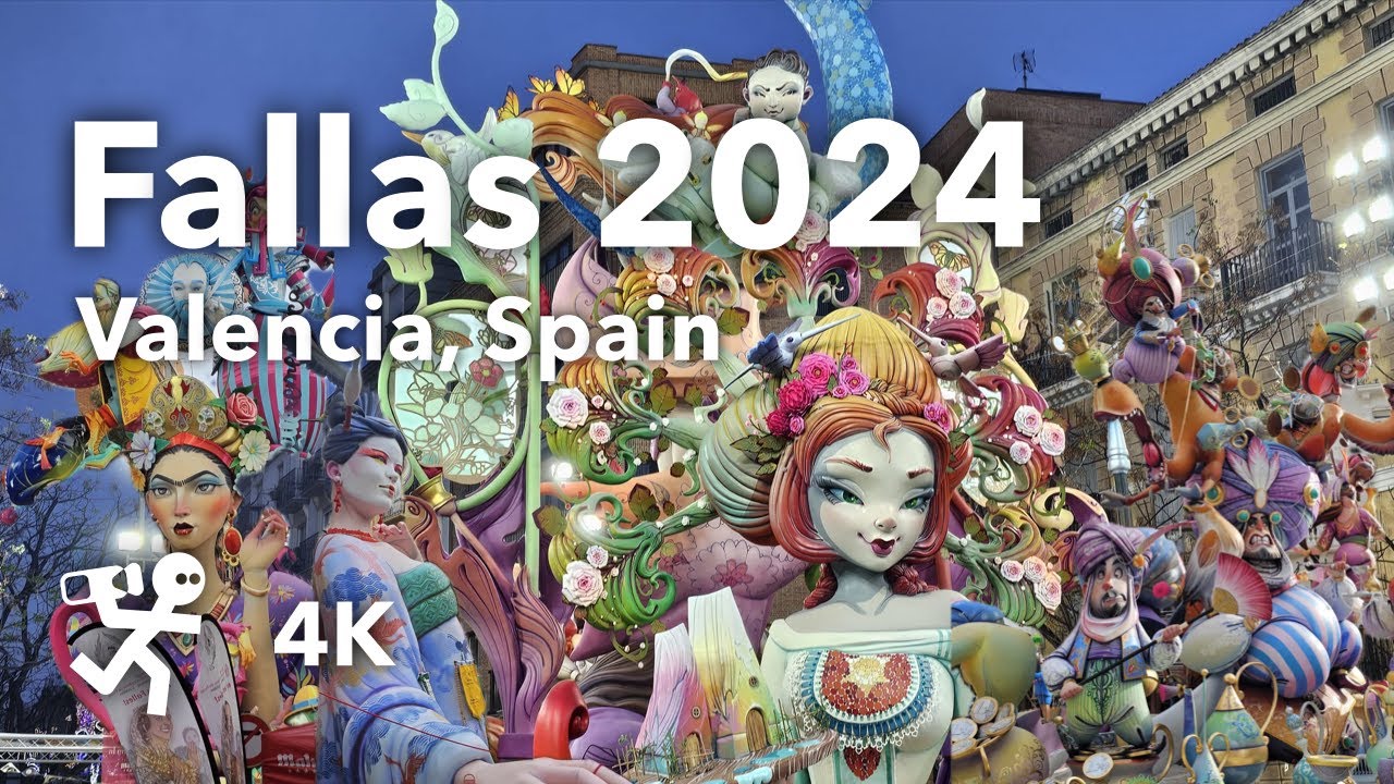 Fallas 2024 in Valencia, Spain 4K