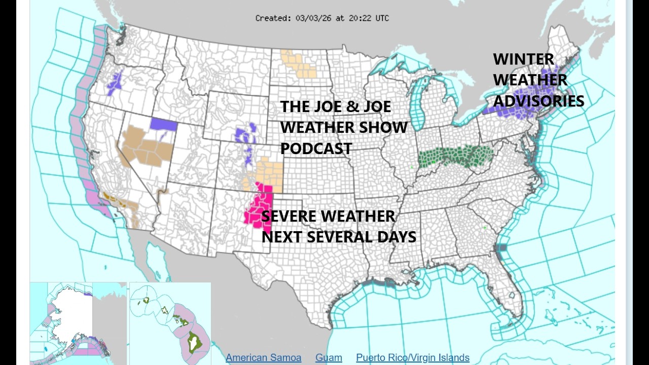 Precipitation Ends But More Rain Later This Week, Severe Weather Southern Plains Next 3 Days