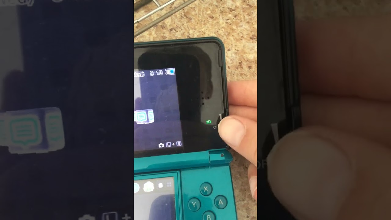 Pressing the 3D switch on a 3DS