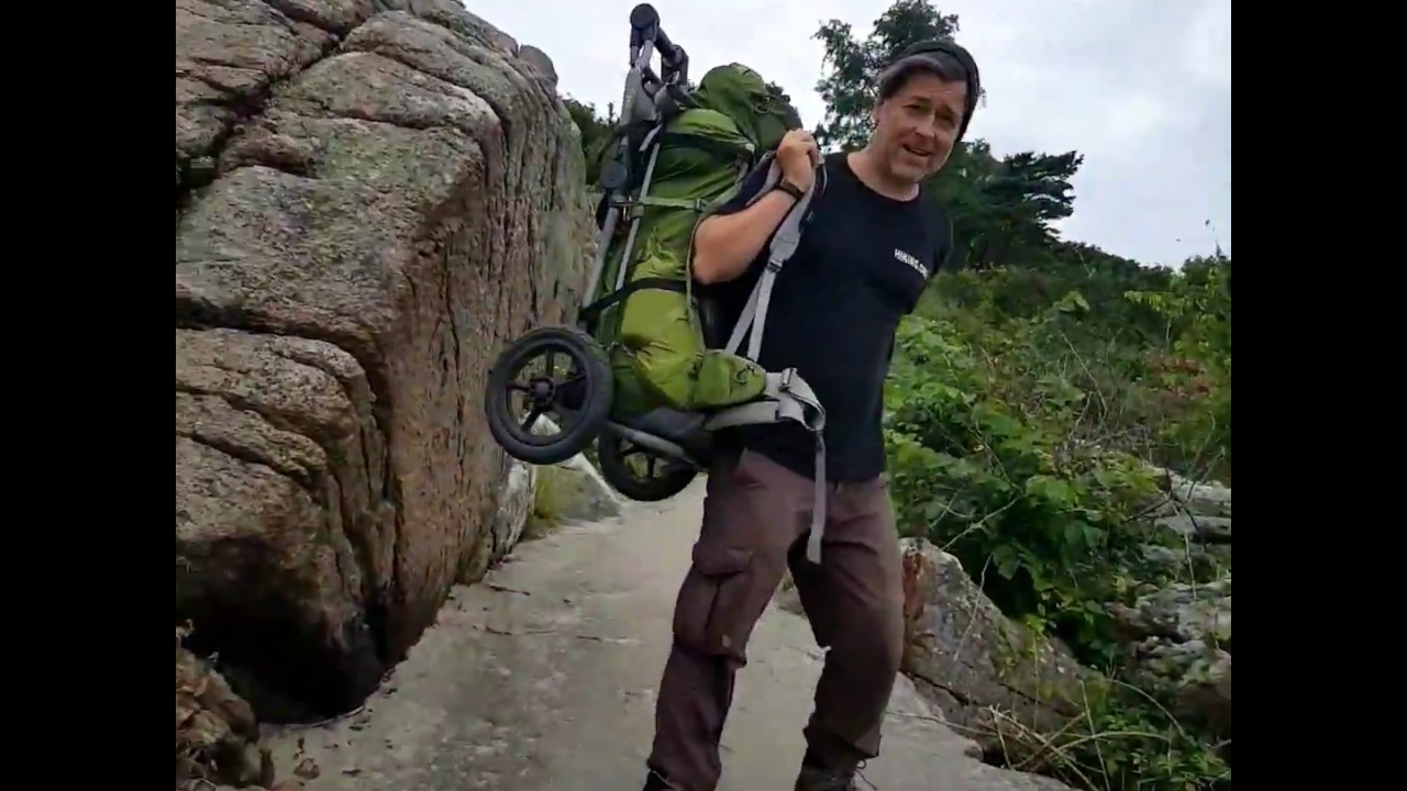 Wheelhiking - concept idea for a terrain going backpack with wheels Burley & Osprey