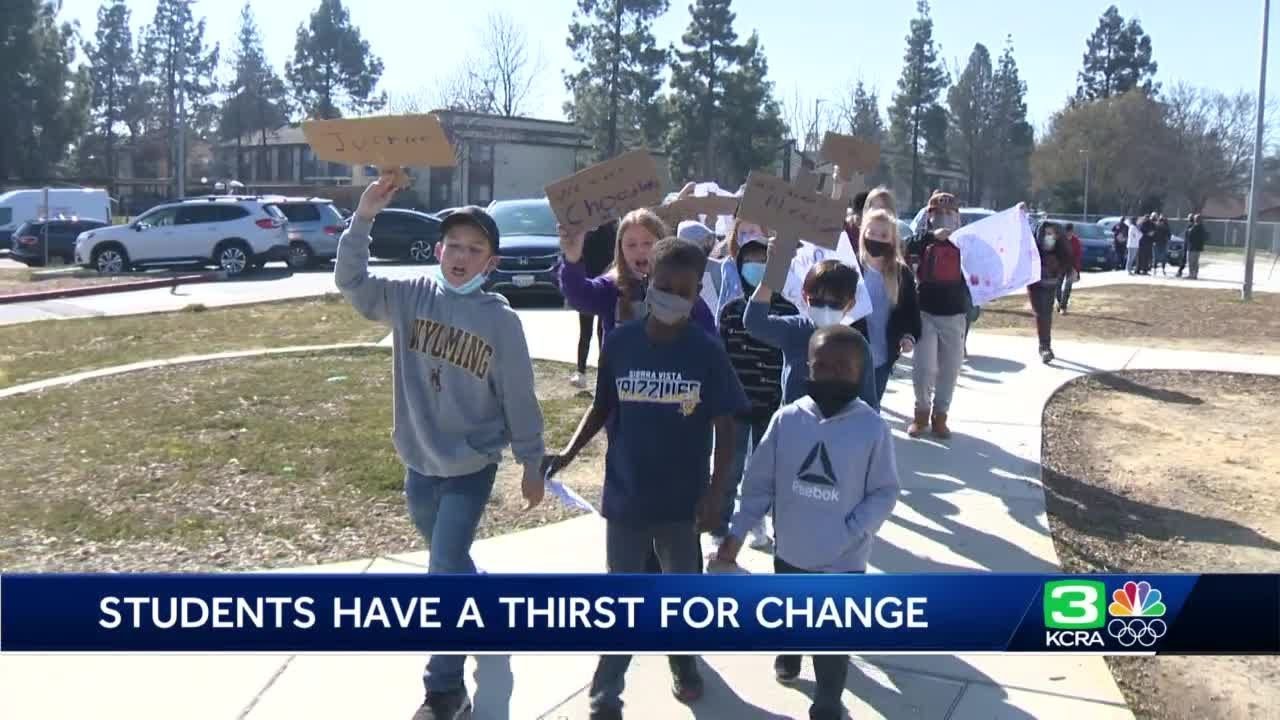 Chants for chocolate milk: Vacaville students protest removal of lunch item from menu