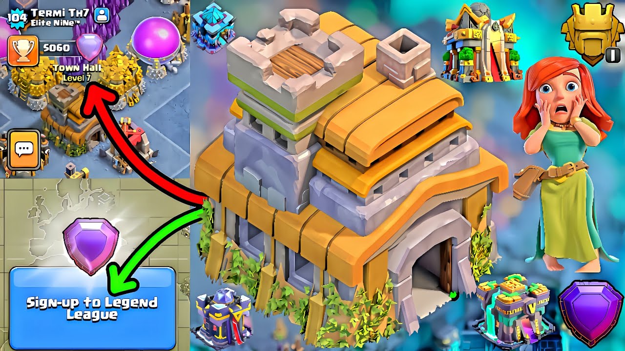 Th7 5060💜|Th7 uses revenge button in Legend League|Th7 Revenge Attack and Legend League Attacks#coc