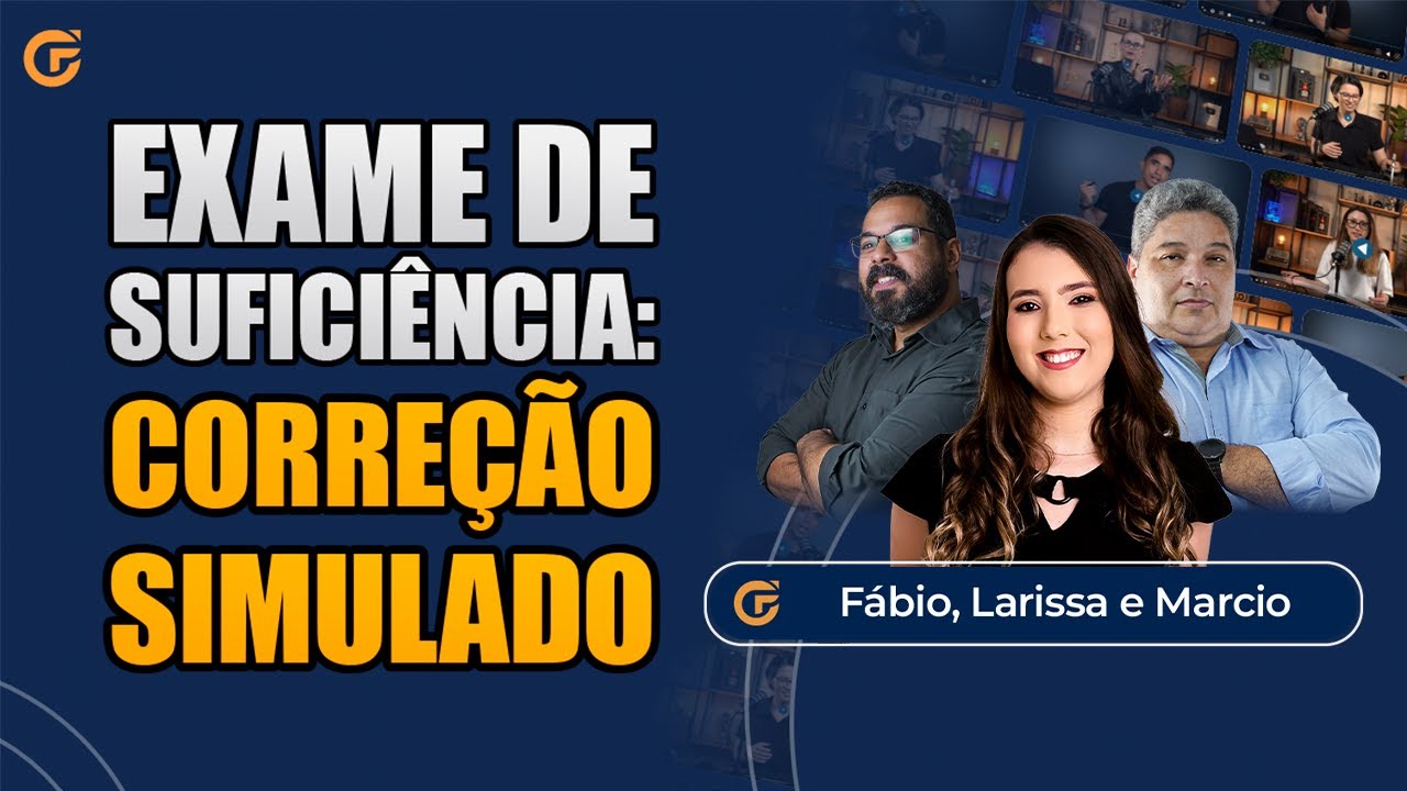 EXAME DE SUFICIÊNCIA 2025.2: CORREÇÃO DE SIMULADO