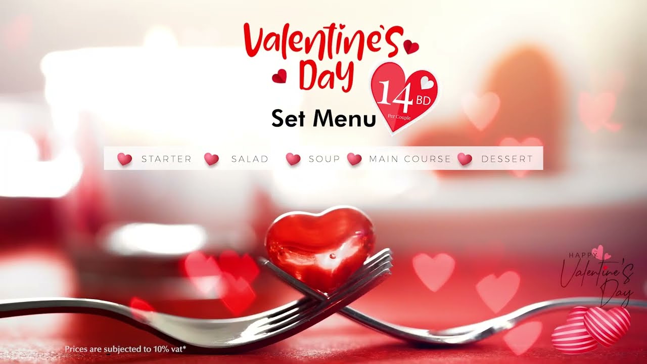 Valentines Day 2022 Celebration at The M Restaurant Bahrain