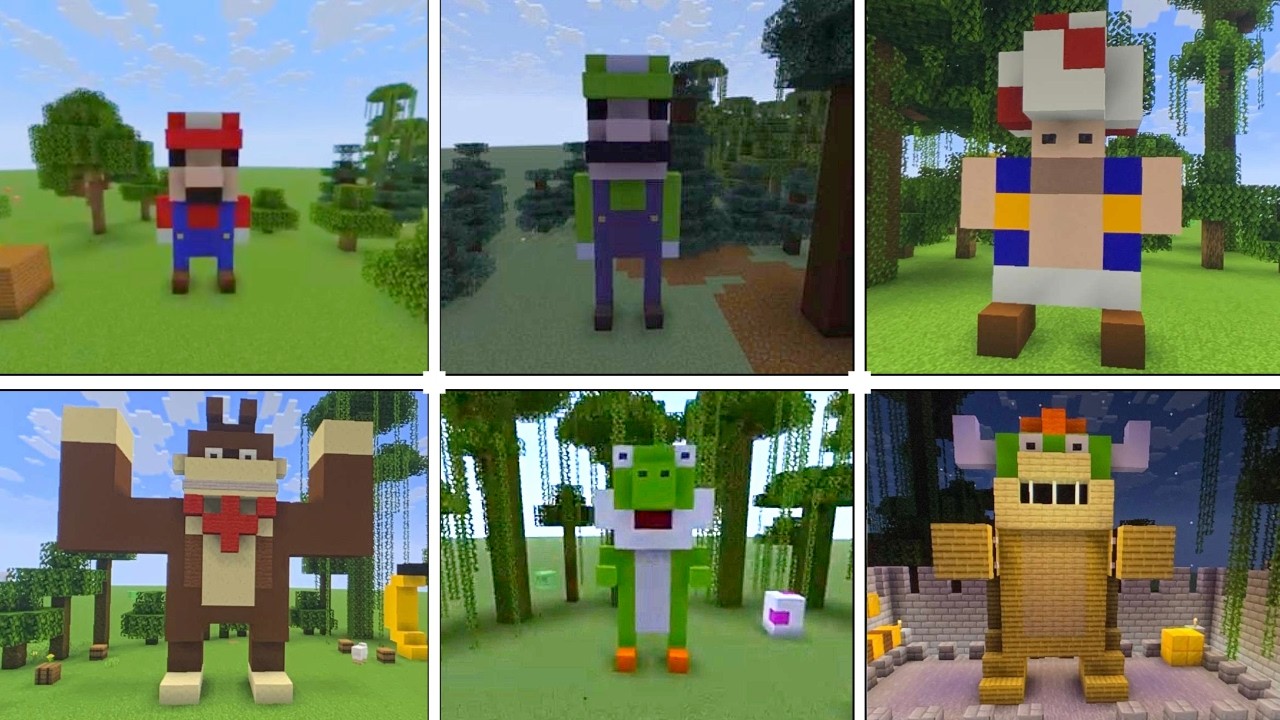 6+ Mini Super Mario Statue Ideas in Minecraft! 🍄🗿