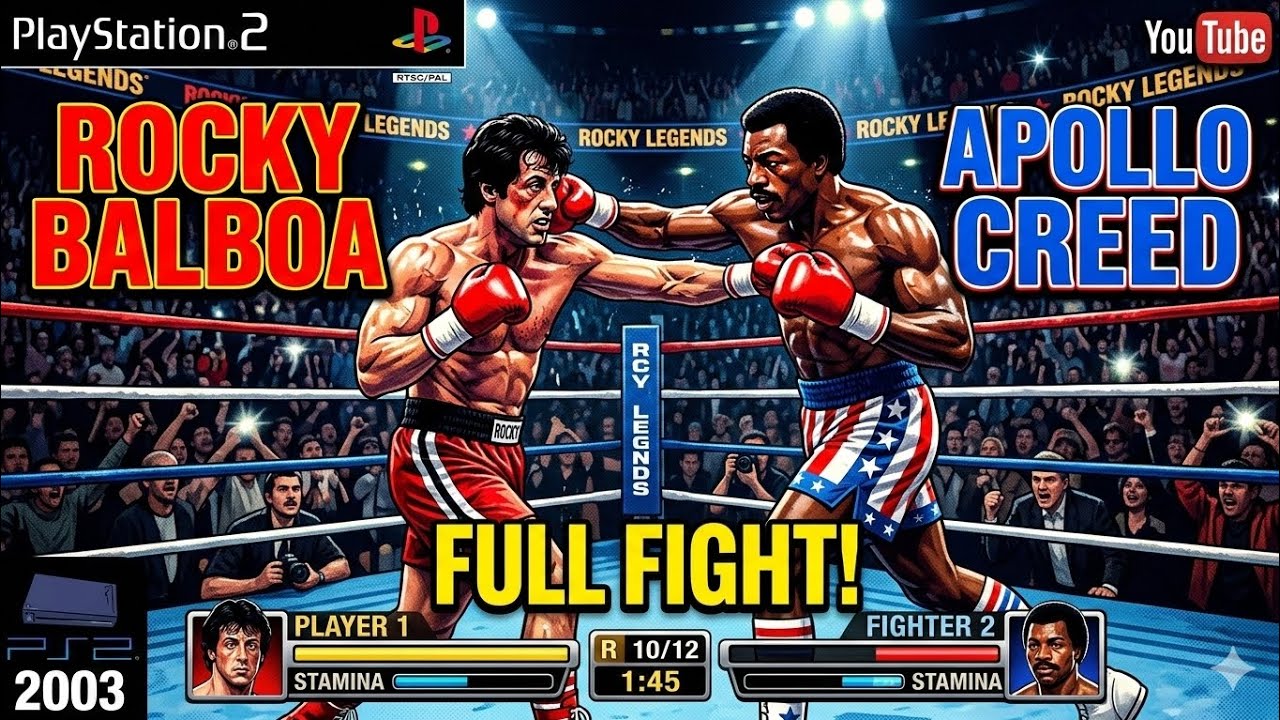 APOLLO CREED VS ROCKY BALBOA - FULL FIGHT (ROCKY LEGENDS) PS2