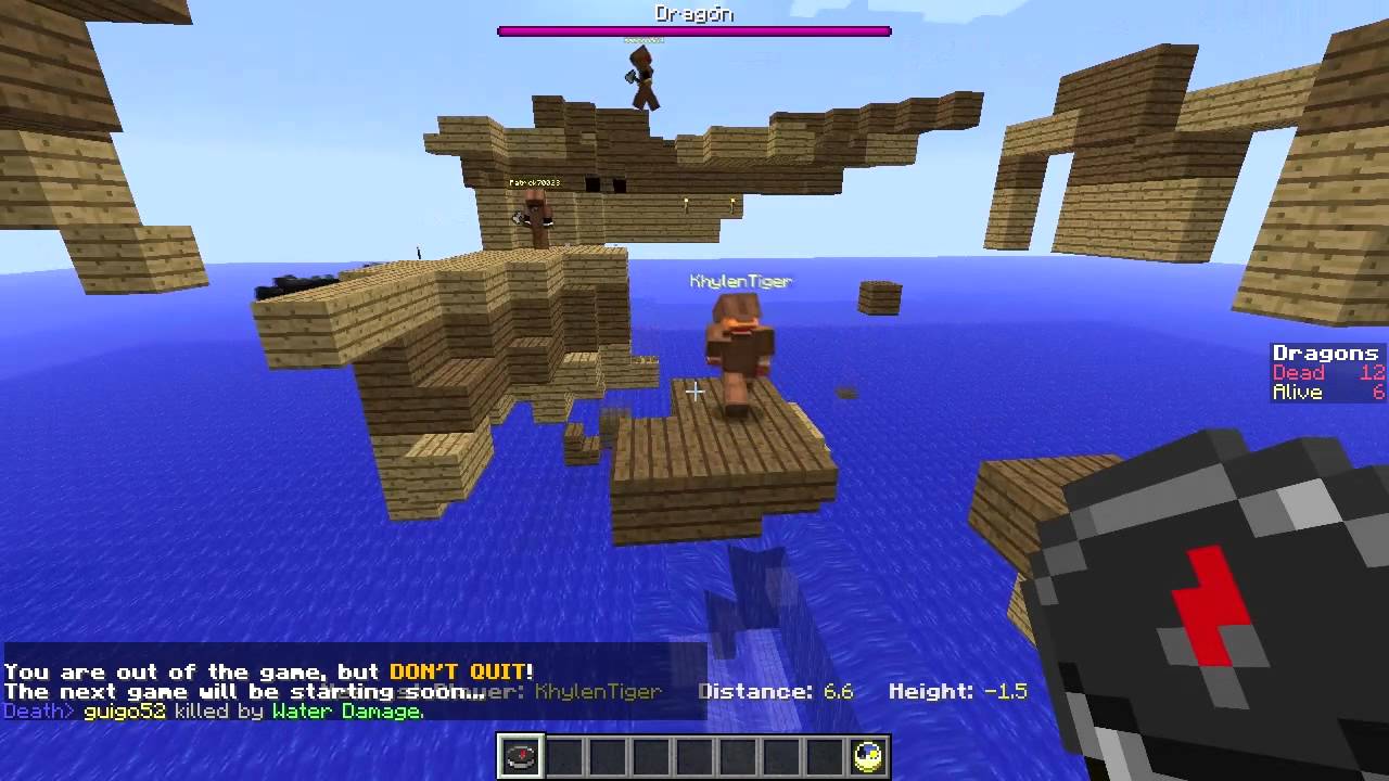Escapa Del Dragon En Minecraft | Minijuego Mineplex