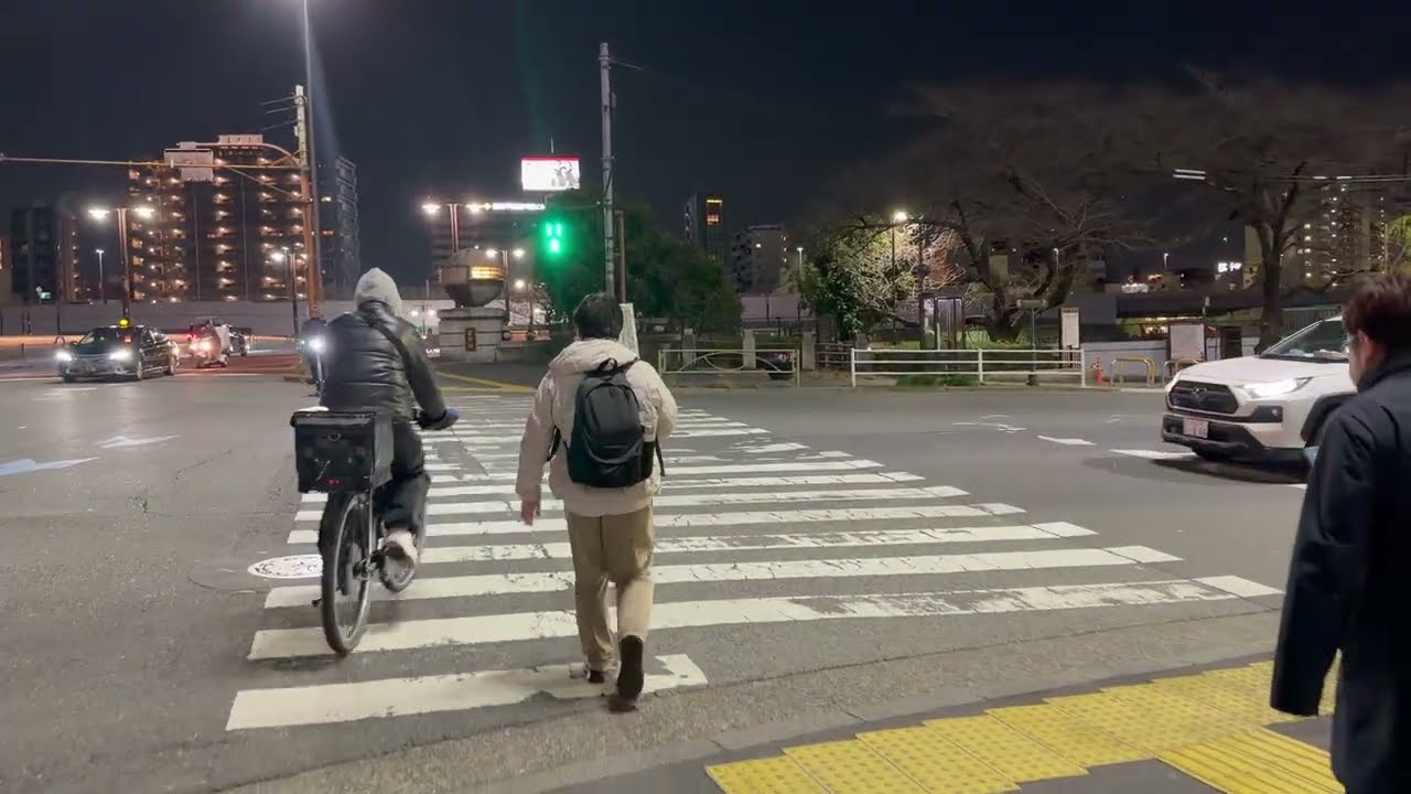4K Tokyo Night Walk 🇯🇵 东京夜晚徒步 | 东日本桥→两国→浅草桥→秋叶原｜夜景街头漫步