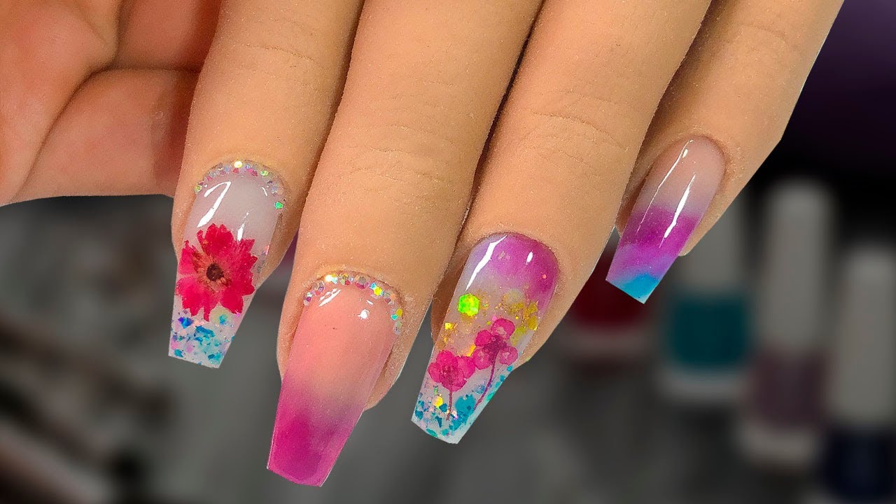 ENCAPSULADO DE NATURALEZA MUERTA/FULL SET DE UÑAS ACRÍLICAS😍