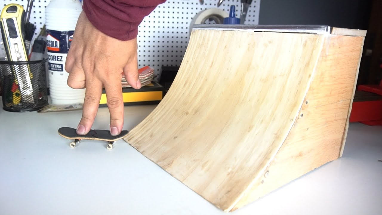 HOW TO MAKE A FINGERBOARD WOODEN QUARTER PIPE!