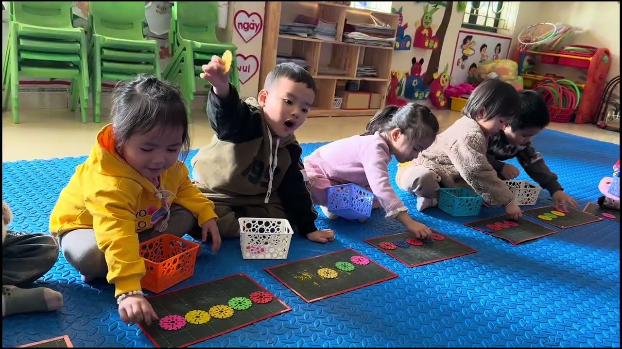 Hoạt động làm quen với toán đếm trên đối tượng trong phạm vi 5 lớp 3 tuổi A