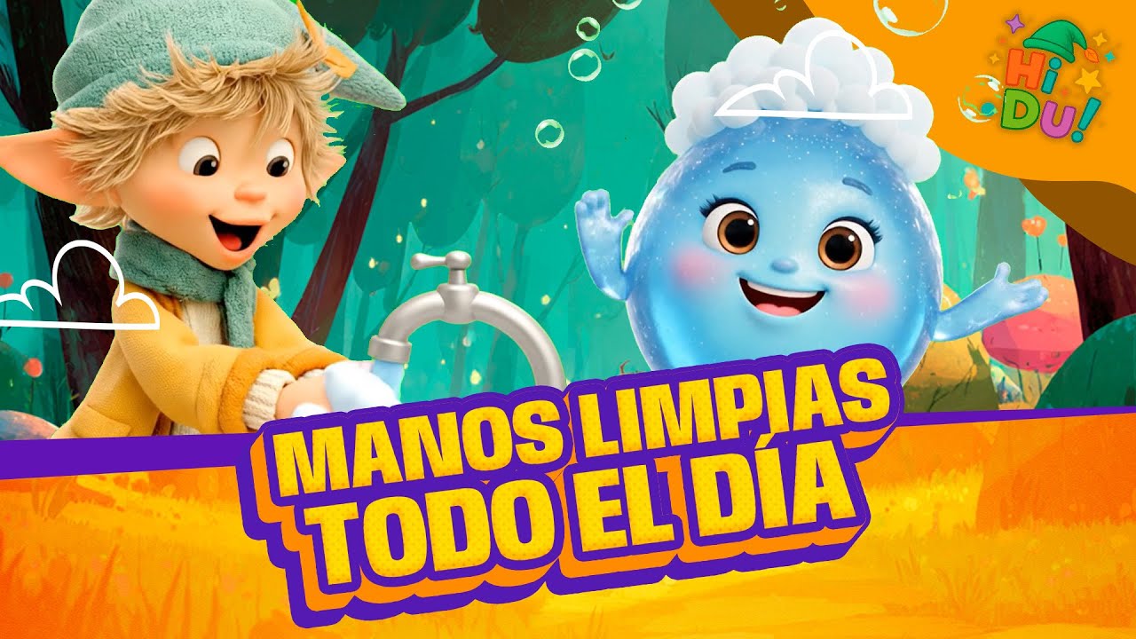 Manos Limpias Todo el Día 🧼 | Canción Infantil para Lavarse las Manos | Du y Bu