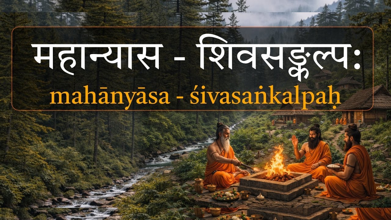 Mahanyasa - Shivasankalpaha | महान्यास - शिवसङ्कल्प: | Chanting with Lyrics