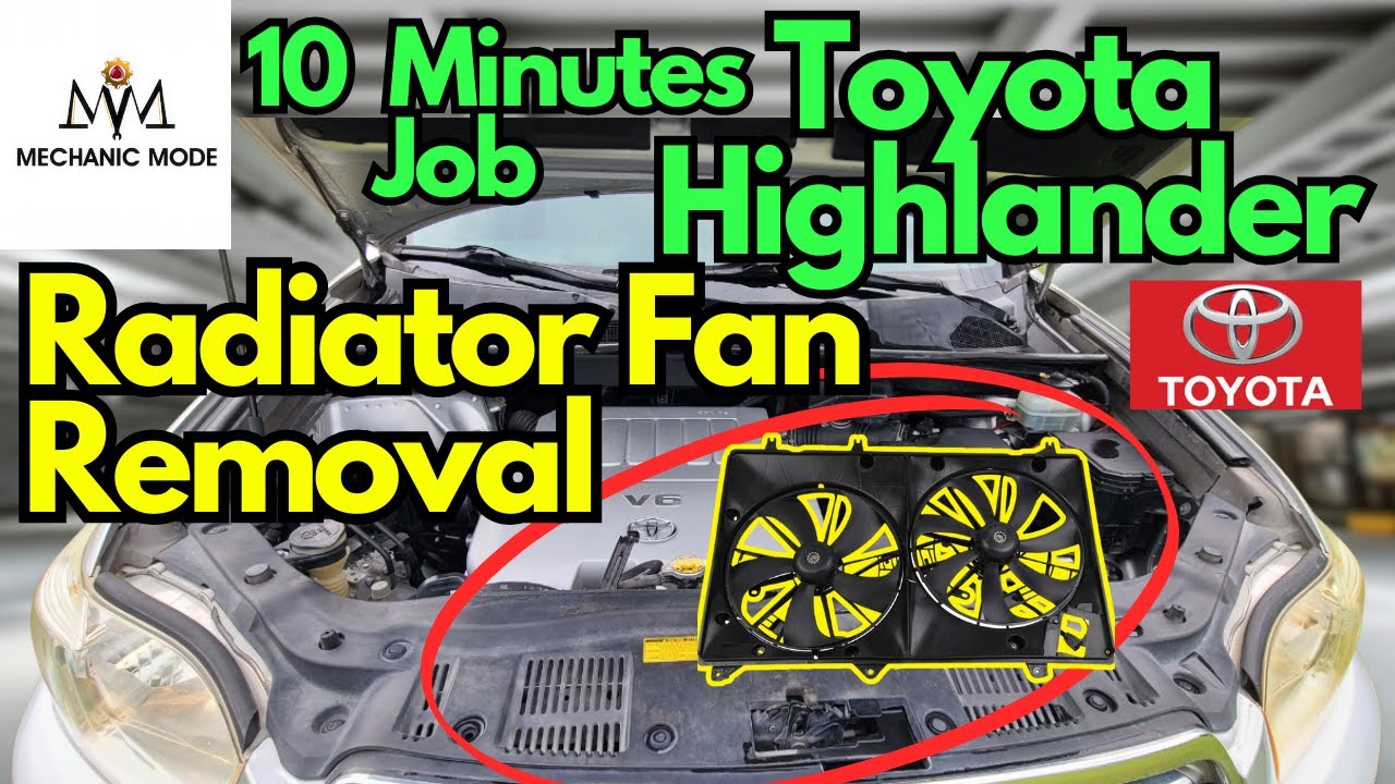 2008-2015 Toyota Highlander Radiator Fan Replacement (10 minutes Job)