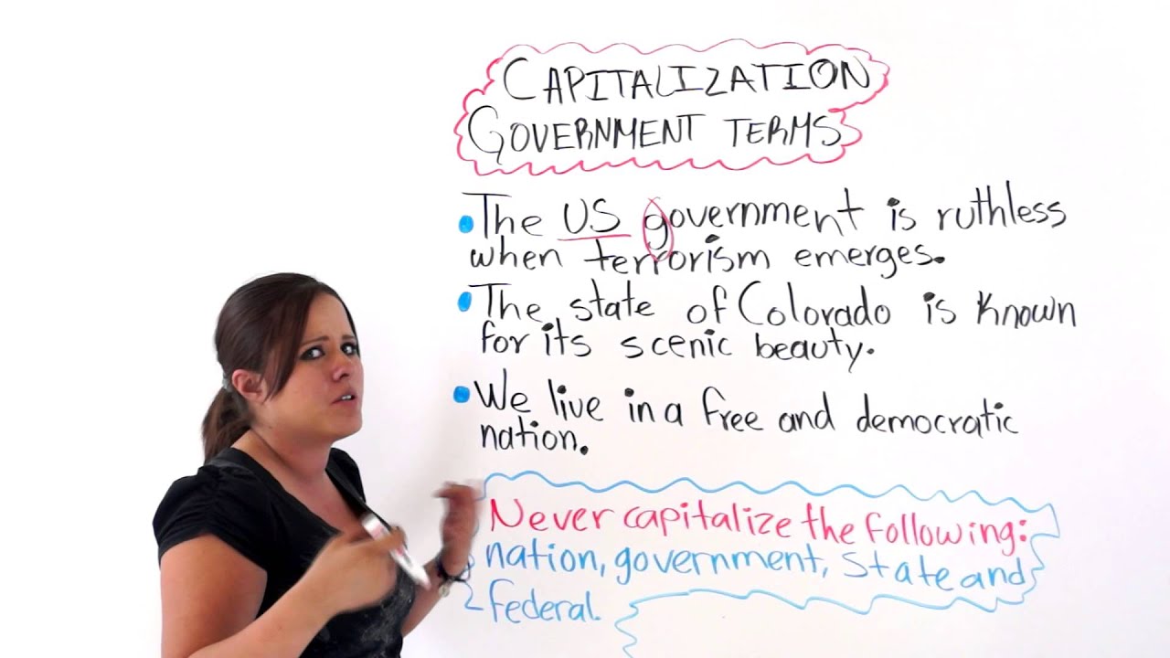 English Grammar: The Capitalization Of Government Terms And Words
