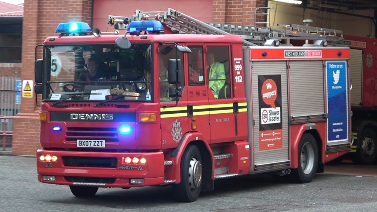 Perry Barr Dennis Sabre Pump Turnout - West Midlands Fire Service