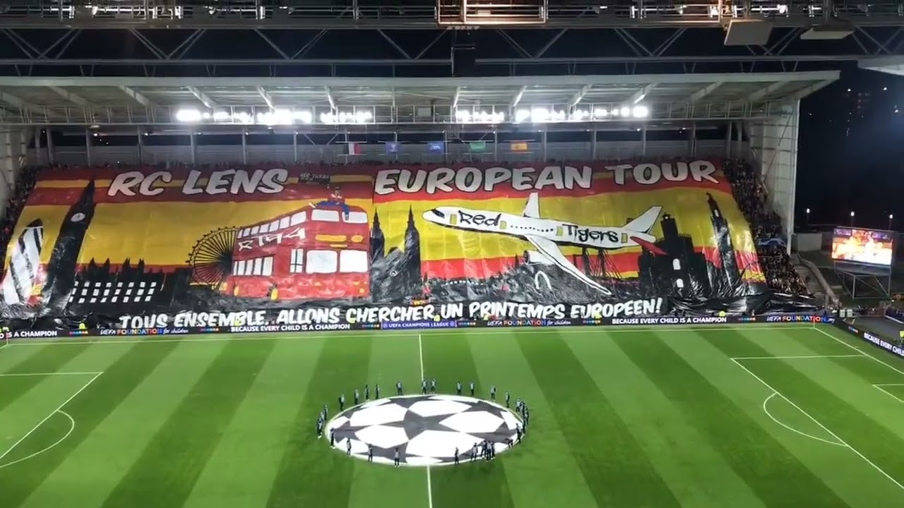 RC Lens Fans - Support - Choreo - Stade Bollaert Delelis - European Tour