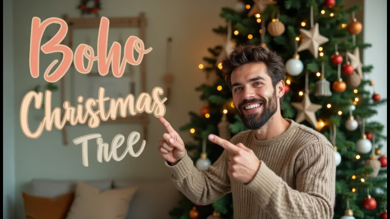 Boho Christmas Tree Ideas | Bohemian Holiday Style Inspiration
