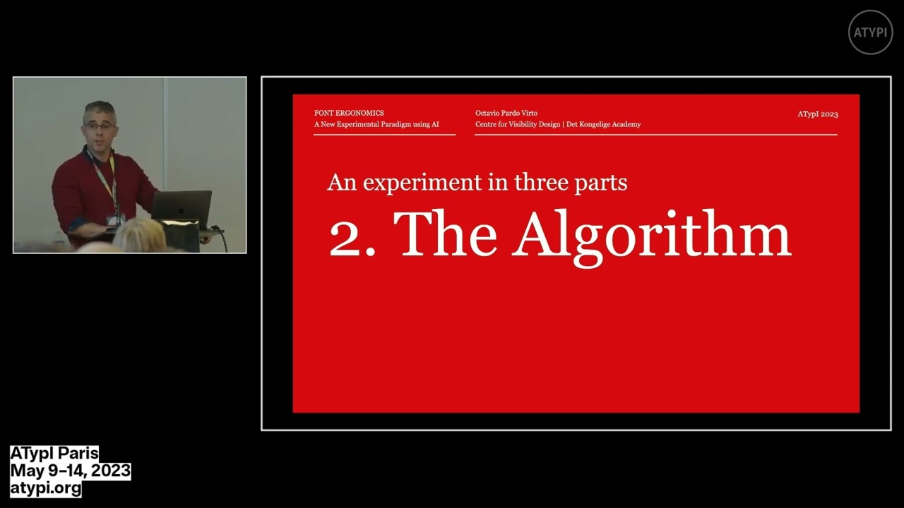 Font Ergonomics—A new experimental paradigm using AI | Octavio Pardo Virto | ATypI Paris 2023